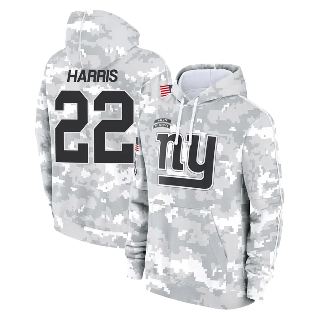 Choea NY.Giants #22 Najee Harris Player Arctic Camo Salute to Service Pullover Hoodies Limited Game Stitched Jerseys