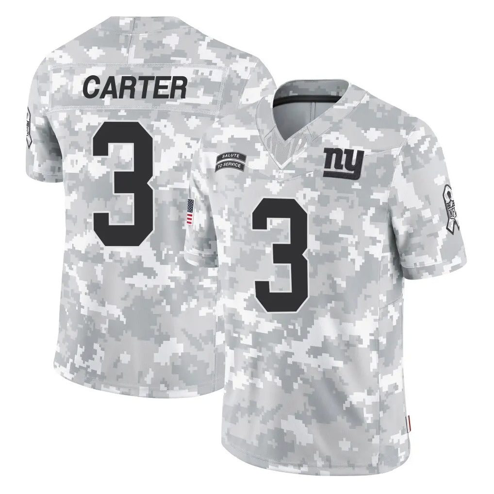 Choea NY.Giants #3 Abdul Carter Player Arctic Camo Salute To Service Limited Game Stitched Jerseys