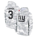 Choea NY.Giants #3 Abdul Carter Player Arctic Camo Salute to Service Pullover Hoodies Limited Game Stitched Jerseys