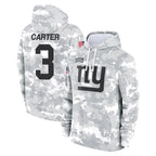 Choea NY.Giants #3 Abdul Carter Player Arctic Camo Salute to Service Pullover Hoodies Limited Game Stitched Jerseys