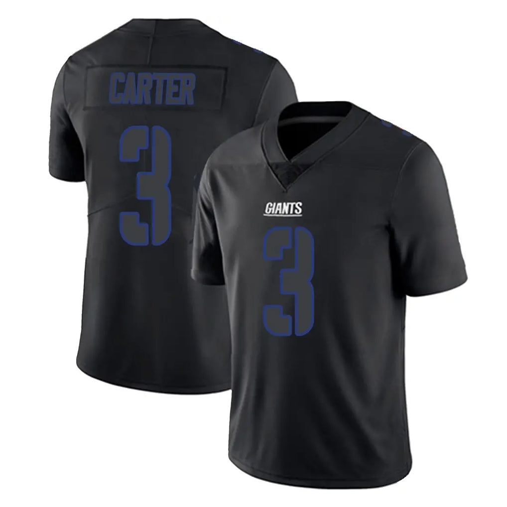 Choea NY.Giants #3 Abdul Carter Player Black Impact Limited Home Game Stitched Jerseys