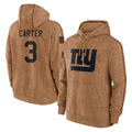 Choea NY.Giants #3 Abdul Carter Player Brown Salute to Service Pullover Hoodies Limited Game Stitched Jerseys