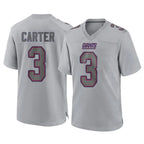 Choea NY.Giants #3 Abdul Carter Player Gray Atmosphere Fashion Limited Game Stitched Jerseys
