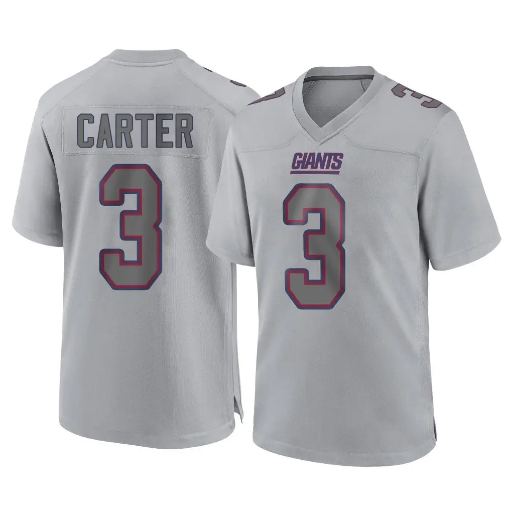 Choea NY.Giants #3 Abdul Carter Player Gray Atmosphere Fashion Limited Game Stitched Jerseys