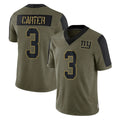 Choea NY.Giants #3 Abdul Carter Player Olive Salute To Service Limited Game Stitched Jerseys