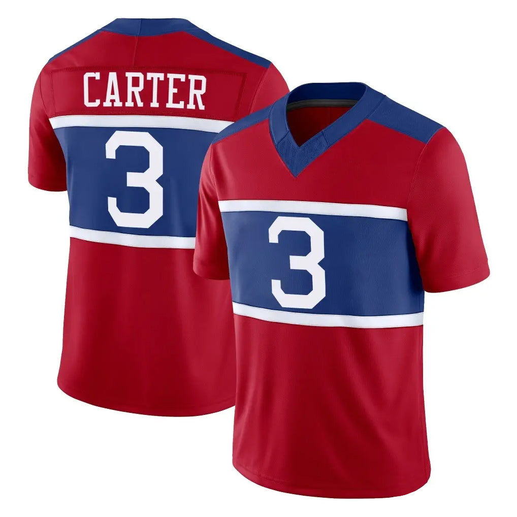 Choea NY.Giants #3 Abdul Carter Player Red Century Vapor F.U.S.E. Home Game Stitched Jerseys