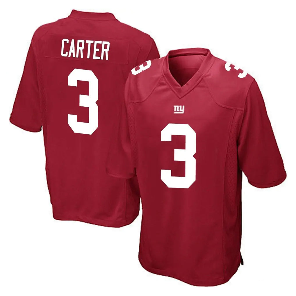 Choea NY.Giants #3 Abdul Carter Player Red Home Game Stitched Jerseys