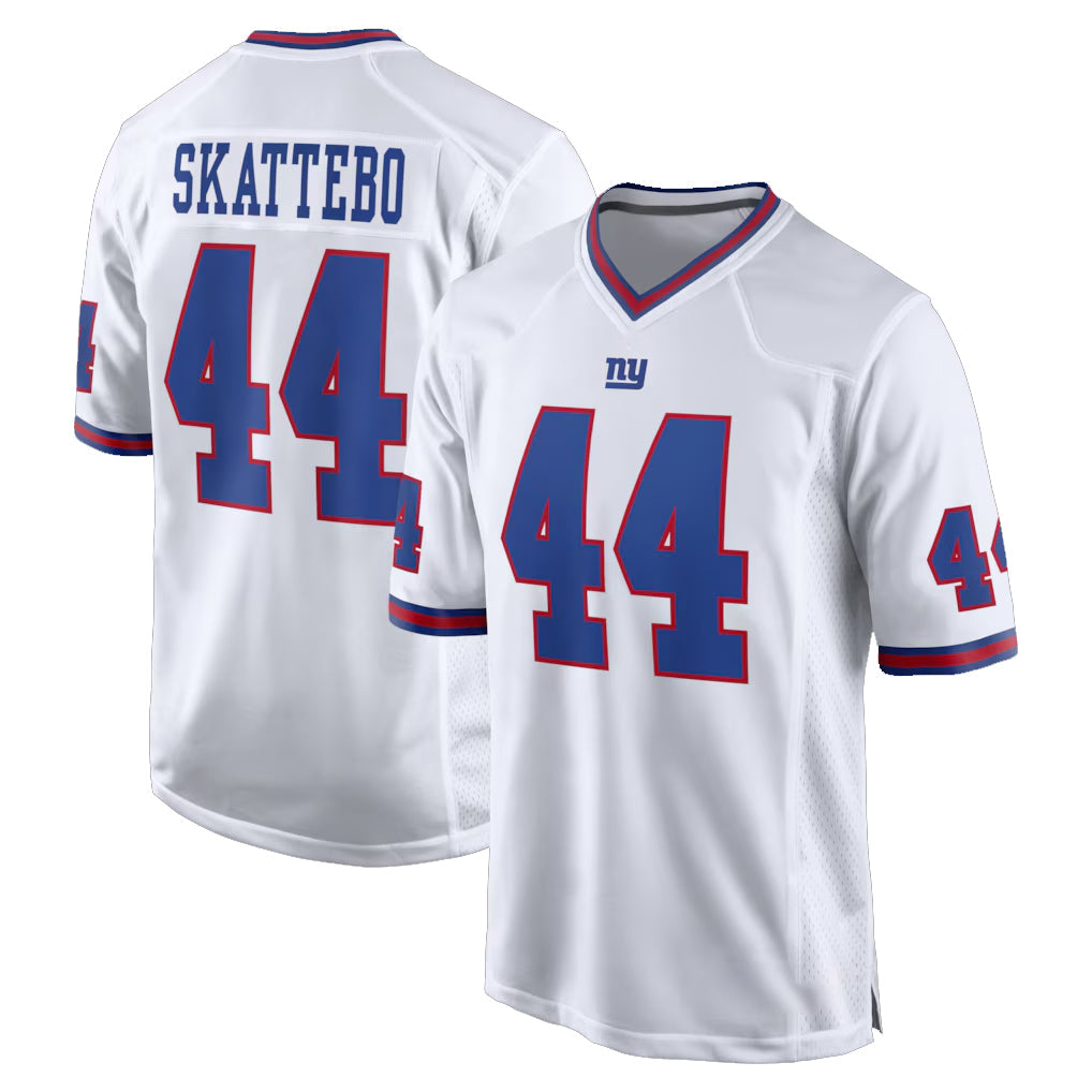 Choea NY.Giants #44 Cam Skattebo Player White Game Home Stitched Jerseys