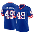Choea NY.Giants #49 Tremaine Edmunds Player Royal Classic Home Game Stitched Jerseys