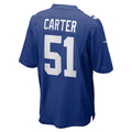 Choea NY.Giants #51 Abdul Carter Player Royal Game Stitched Jerseys