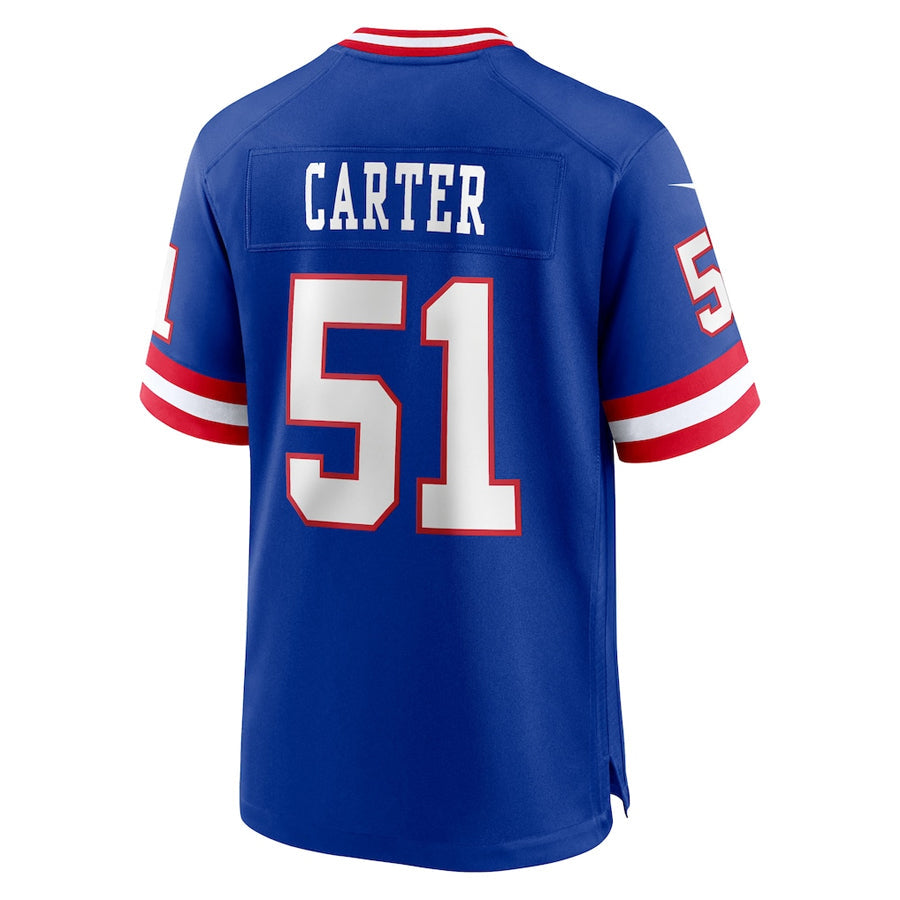 Choea NY.Giants #51 Abdul Carter Player Royal Home Game Stitched Jerseys