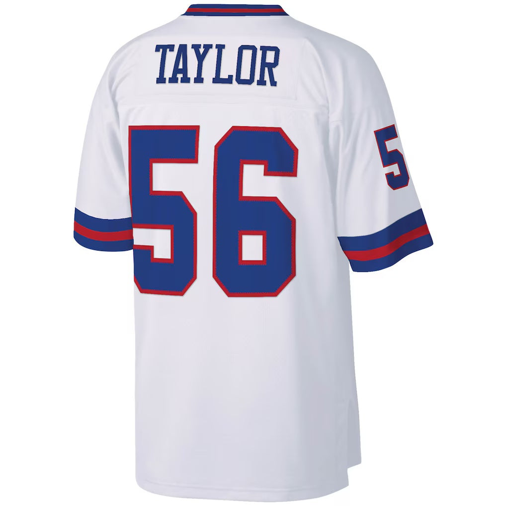Choea NY.Giants #56 Lawrence Taylor Mitchell & Ness White Legacy Replica Stitched Jerseys