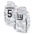 Choea NY.Giants #5 Kayvon Thibodeaux Player Arctic Camo Salute to Service Pullover Hoodies Limited Game Stitched Jerseys