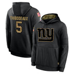Choea NY.Giants #5 Kayvon Thibodeaux Player Black Salute to Service Hoodies Limited Game Stitched Jerseys