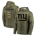 Choea NY.Giants #5 Kayvon Thibodeaux Player Olive Salute to Service Pullover Hoodies Home Game Stitched Jerseys