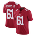 Choea NY.Giants #61 John Michael Schmitz Jr. Player Red Limited Vapor Untouchable Home Game Stitched Jerseys