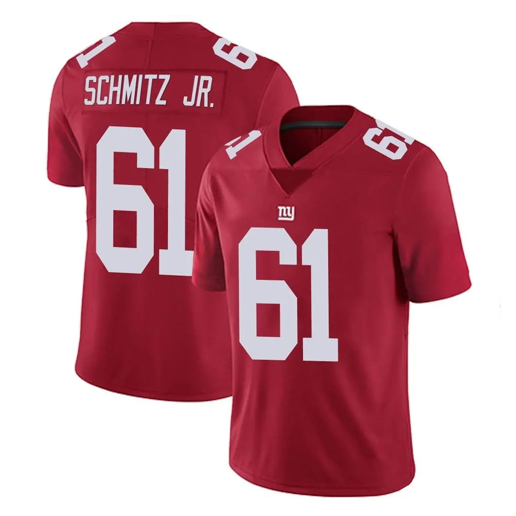 Choea NY.Giants #61 John Michael Schmitz Jr. Player Red Limited Vapor Untouchable Home Game Stitched Jerseys