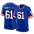 Choea NY.Giants #61 John Michael Schmitz Jr. Player Royal Classic Home Game Stitched Jerseys