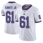 Choea NY.Giants #61 John Michael Schmitz Jr. Player White Color Rush Home Game Stitched Jerseys