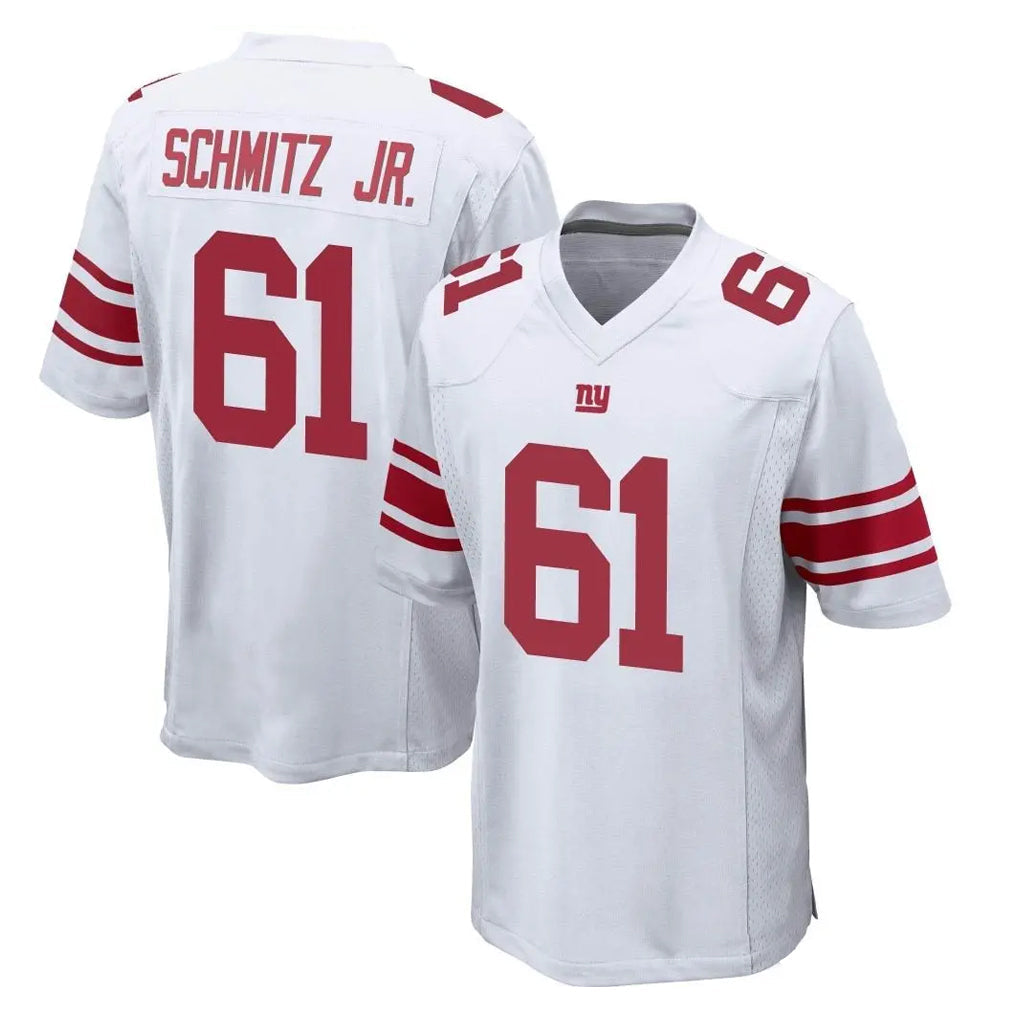 Choea NY.Giants #61 John Michael Schmitz Jr. Player White Home Game Stitched Jerseys