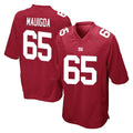 Choea NY.Giants #65 Francis Mauigoa Player Red Home Game Stitched Jerseys