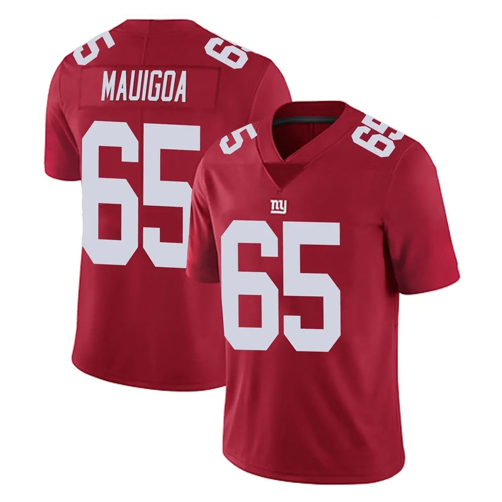 Choea NY.Giants #65 Francis Mauigoa Player Red Limited Vapor Untouchable Home Game Stitched Jerseys