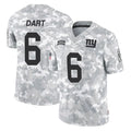Choea NY.Giants #6 Jaxson Dart Player Arctic Camo Salute To Service Limited Game Stitched Jerseys
