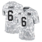 Choea NY.Giants #6 Jaxson Dart Player Arctic Camo Salute To Service Limited Game Stitched Jerseys