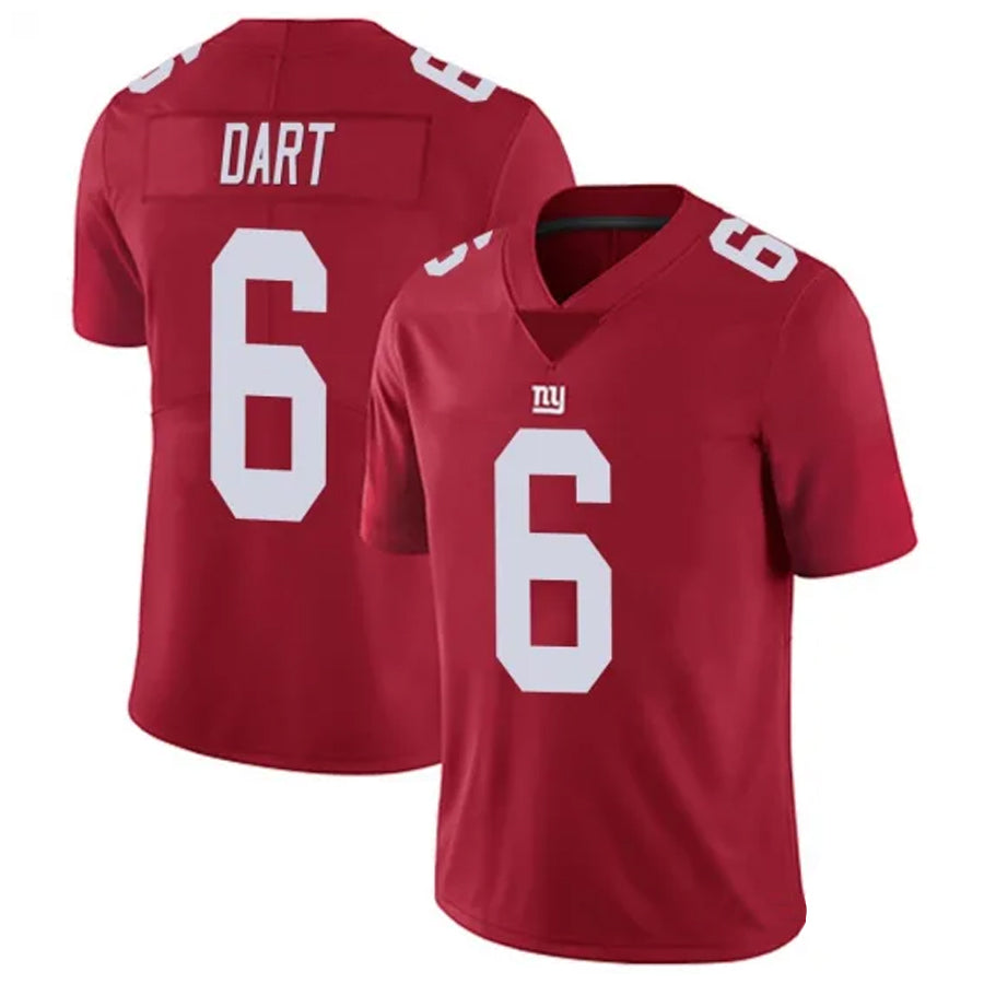 Choea NY.Giants #6 Jaxson Dart Player Red Alternate Vapor Limited Stitched Jerseys