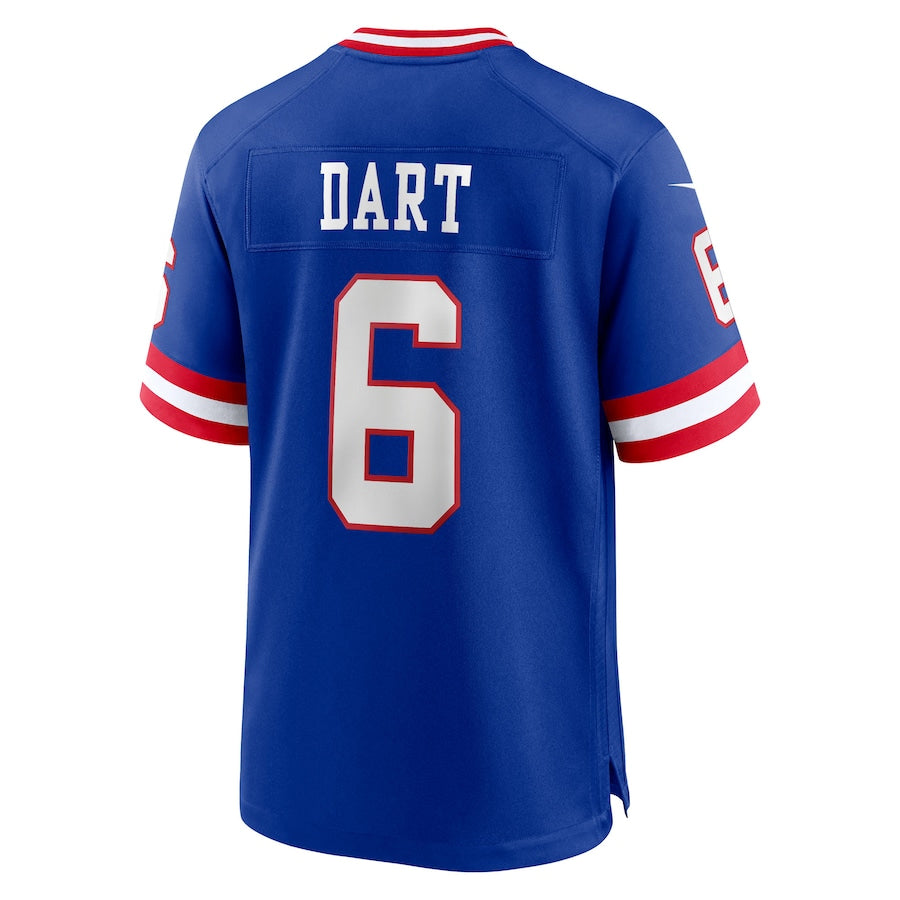 Choea NY.Giants #6 Jaxson Dart Player Royal Alternate Classic Game Stitched Jerseys