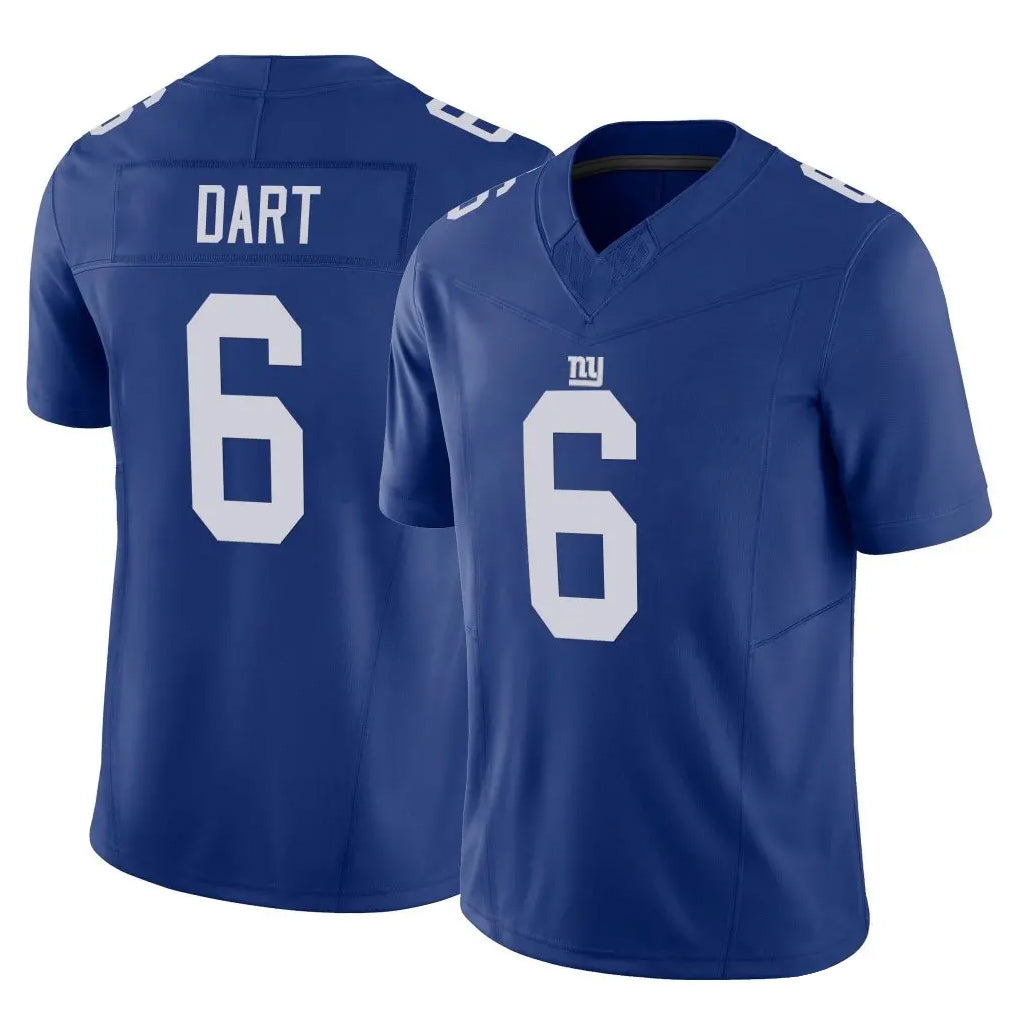 Choea NY.Giants #6 Jaxson Dart Player Royal Limited Vapor F.U.S.E. Home Game Stitched Jerseys