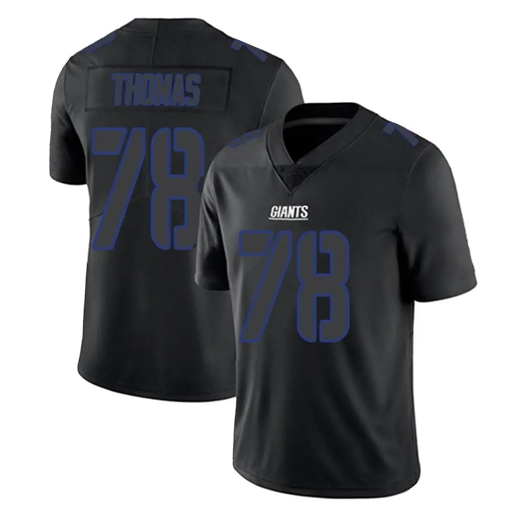 Choea NY.Giants #78 Andrew Thomas Player Black Impact Limited Home Game Stitched Jerseys