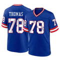 Choea NY.Giants #78 Andrew Thomas Player Royal Classic Home Game Stitched Jerseys