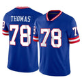 Choea NY.Giants #78 Andrew Thomas Player Royal Classic Vapor Home Game Stitched Jerseys