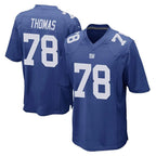 Choea NY.Giants #78 Andrew Thomas Player Royal Home Game Stitched Jerseys