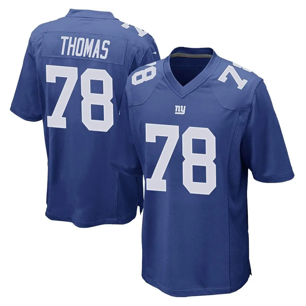 Choea NY.Giants #78 Andrew Thomas Player Royal Home Game Stitched Jerseys
