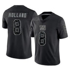 Choea NY.Giants #8 Jevon Holland Player Black Limited Reflective Home Game Stitched Jerseys