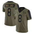 Choea NY.Giants #8 Jevon Holland Player Olive Salute To Service Limited Game Stitched Jerseys