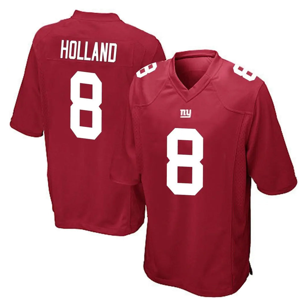 Choea NY.Giants #8 Jevon Holland Player Red Home Game Stitched Jerseys