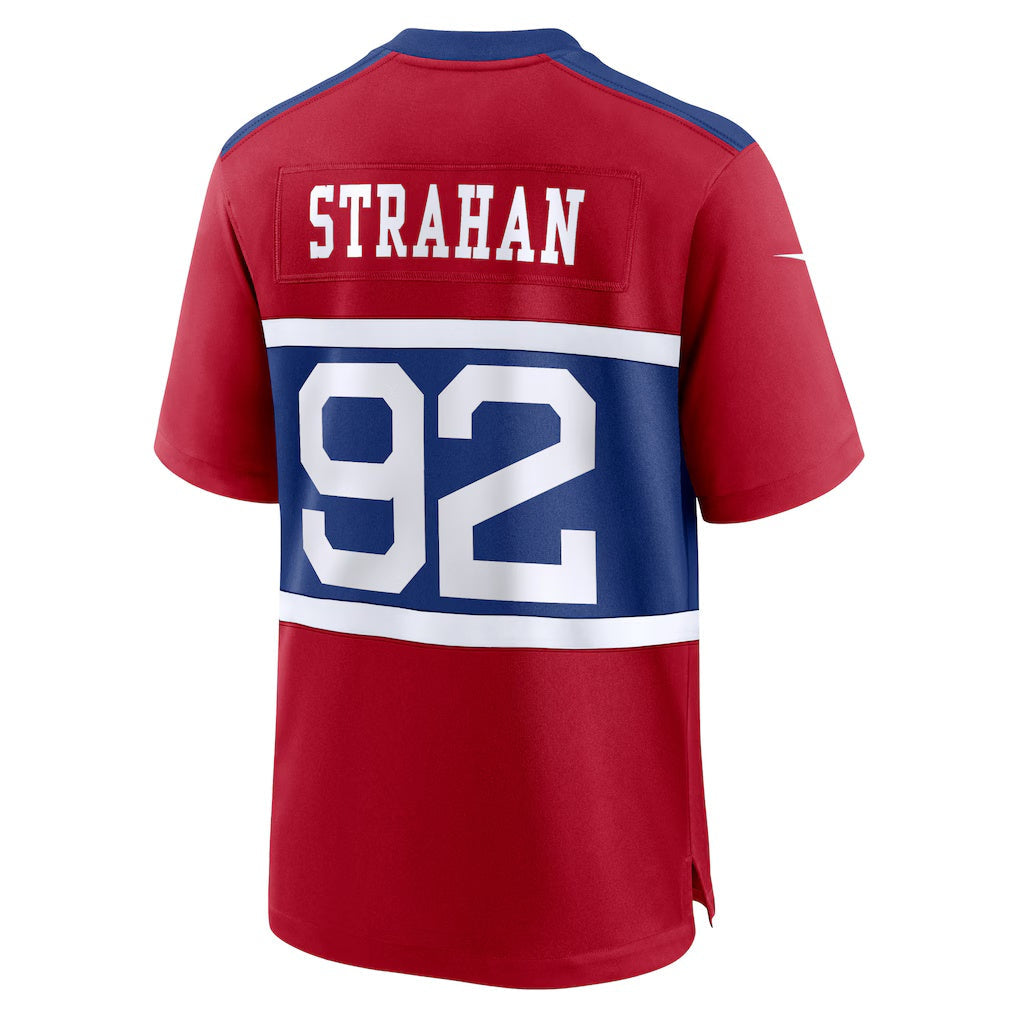 Choea NY.Giants #92 Michael Strahan Century Red Alternate Retired Player Game Stitched Jerseys