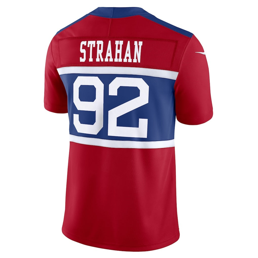 Choea NY.Giants #92 Michael Strahan Century Red Alternate Vapor F.U.S.E. Retired Player Limited Stitched Jerseys