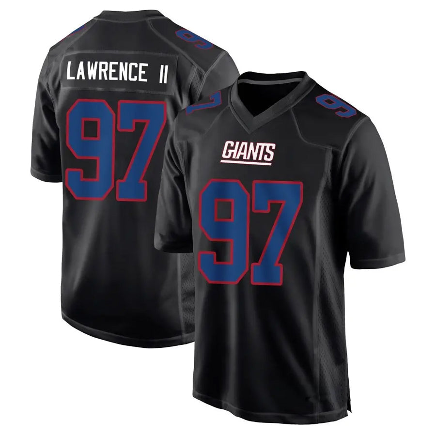 Choea NY.Giants #97 Dexter Lawrence II Player Black Carbon Fashion Stitched Jerseys