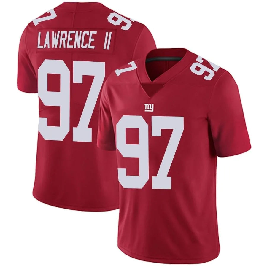 Choea NY.Giants #97 Dexter Lawrence II Player Vapor Red Limited Stitched Jerseys