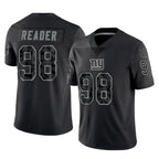 Choea NY.Giants #98 DJ Reader Player Black Limited Reflective Home Game Stitched Jerseys