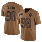Choea NY.Giants #98 DJ Reader Player Brown Salute To Service Limited Stitched Jerseys
