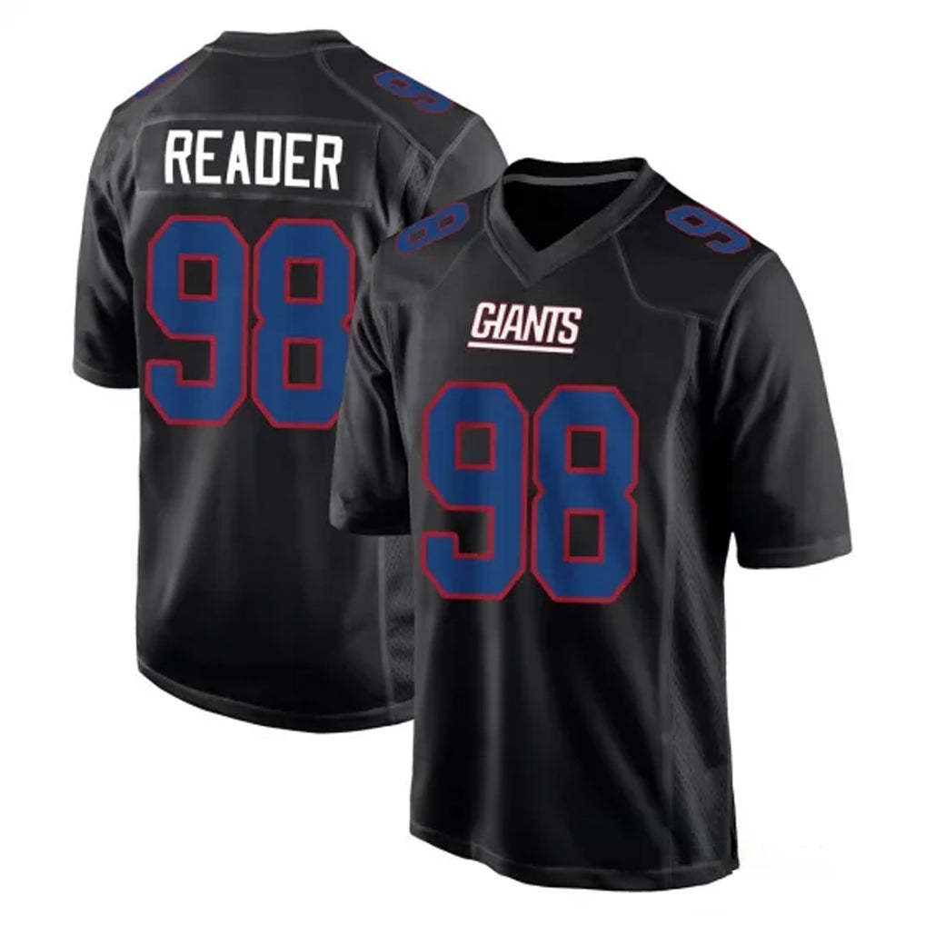 Choea NY.Giants #98 DJ Reader Player Carbon Fashion Limited Home Game Stitched Jerseys