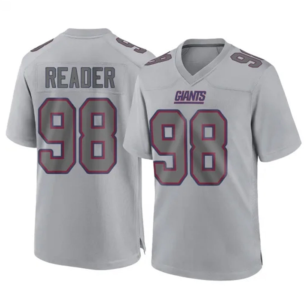 Choea NY.Giants #98 DJ Reader Player Gray Atmosphere Fashion Limited Game Stitched Jerseys