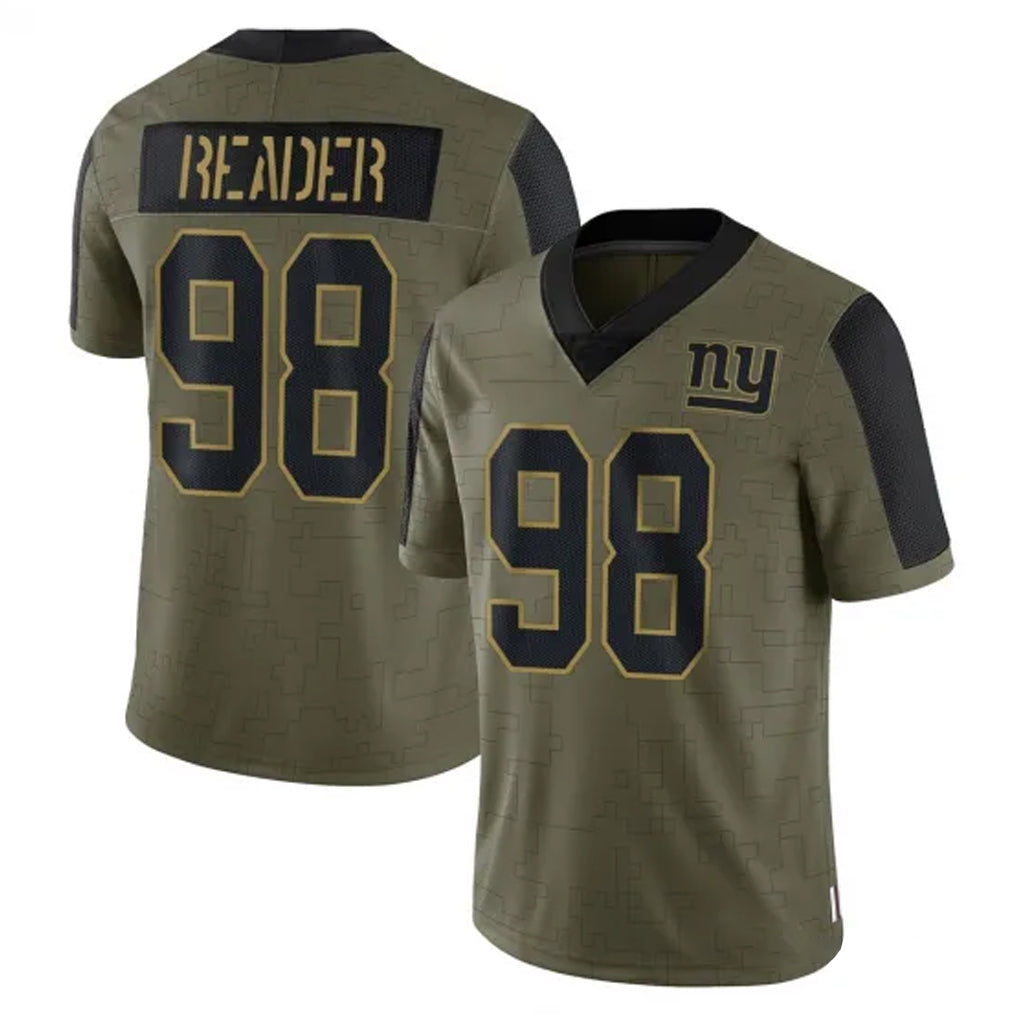 Choea NY.Giants #98 DJ Reader Player Olive Salute To Service Limited Game Stitched Jerseys