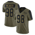 Choea NY.Giants #98 DJ Reader Player Olive Salute To Service Limited Game Stitched Jerseys