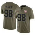 Choea NY.Giants #98 DJ Reader Player Olive Salute To Service Limited Stitched Jerseys